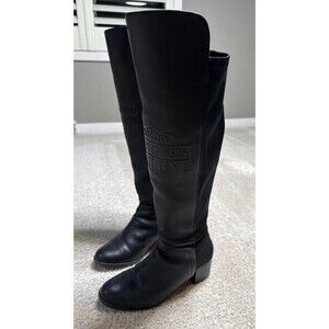 Harley Davidson Delwood Knee High Riding Boot Embossed Logo 7.5